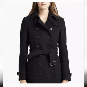 Burberry Brit Black Double-Breasted Trench Coat